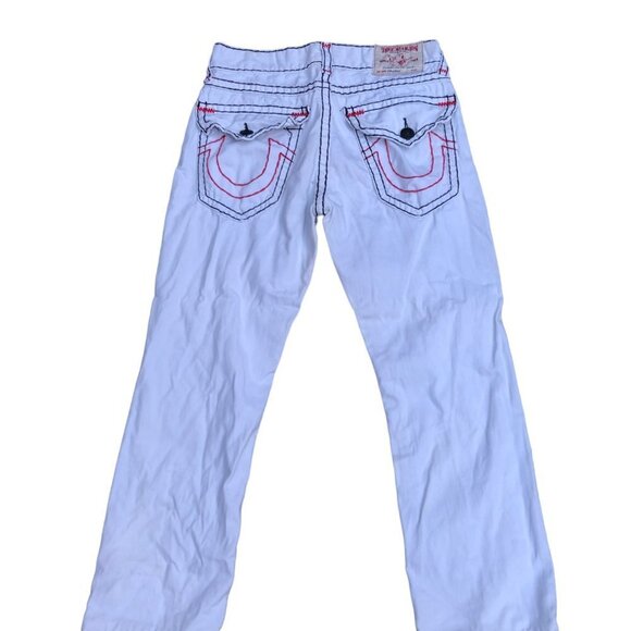 Vintage True Religion Jeans Size 33 White Super T - Picture 7 of 12